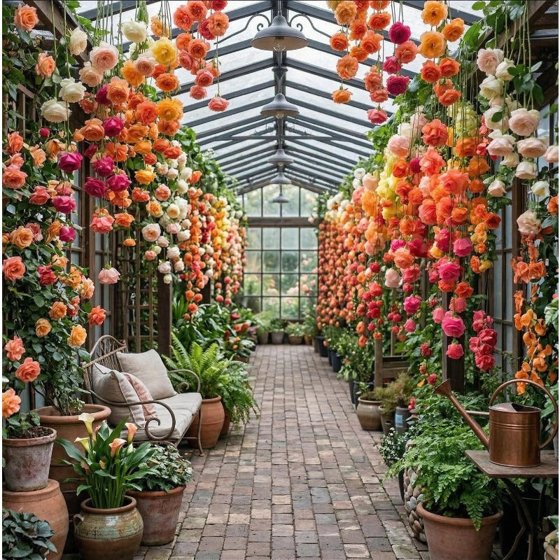 Rainbow Weeping Begonia 300Pcs Seeds Colorful Trailing Flowers for Hanging Baskets