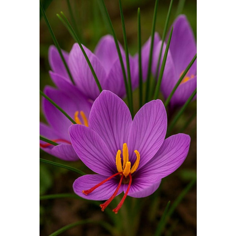98Pcs Saffron Crocus Sativus Seeds Fall Blooming Purple Flower Beauty