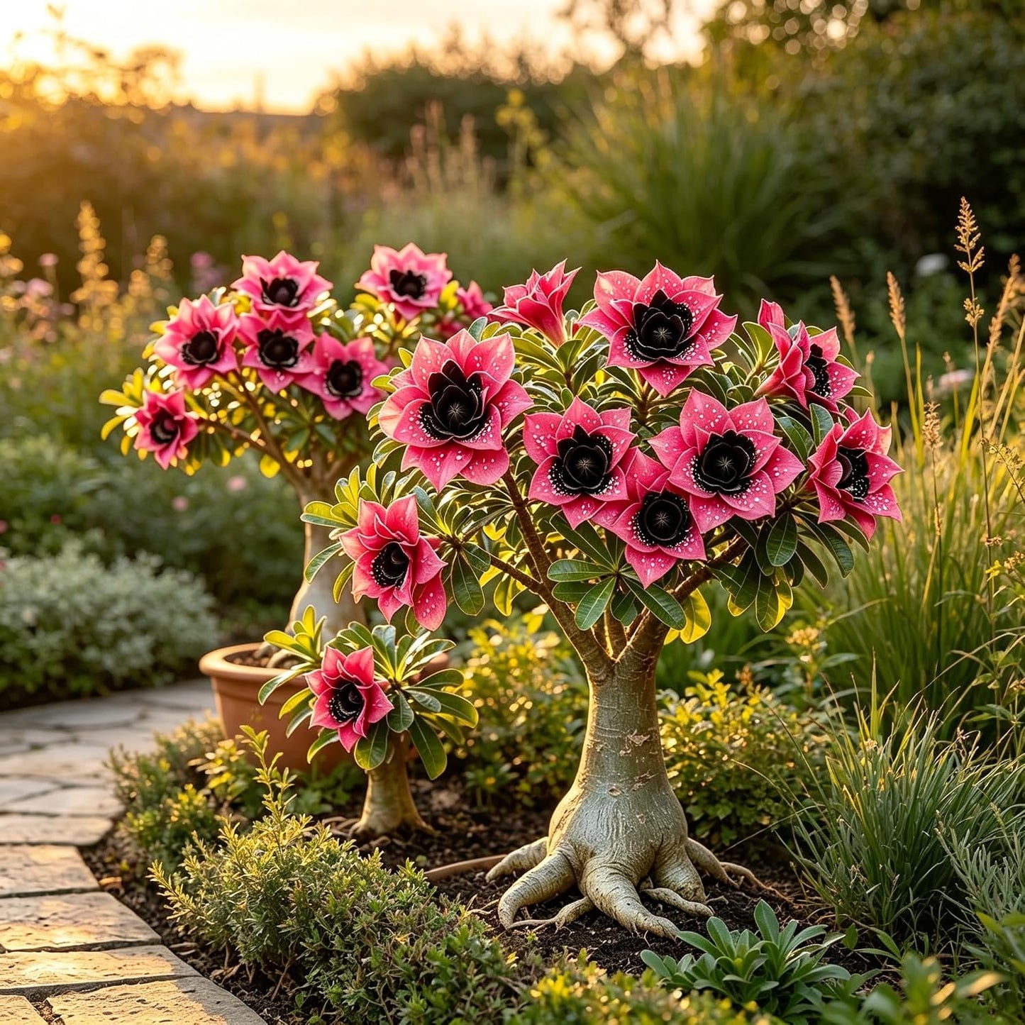 25pcs Desert Rose seeds | Low Maintenance Flowering for Indoor & Outdoor Home Garden