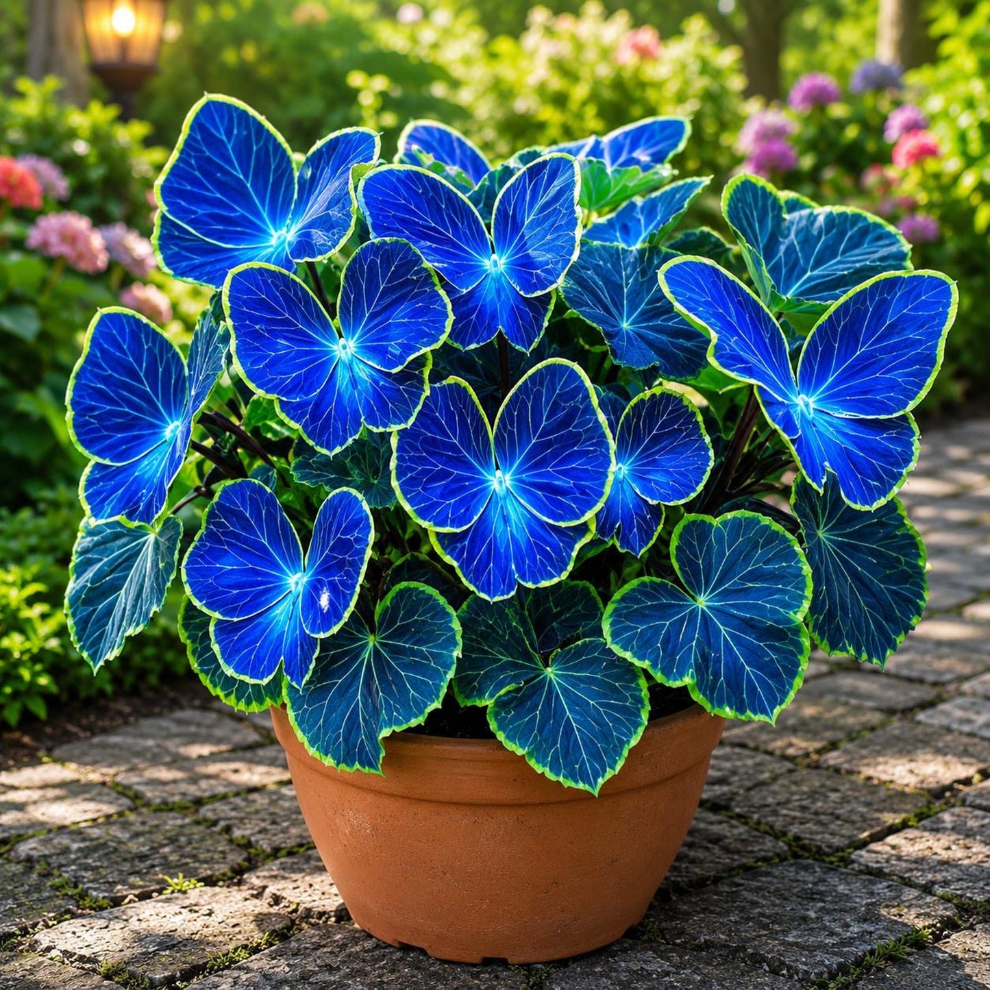 200pcs Starry Blue Moonlight Butterfly Seeds Spotted Shade Flower Ornamental Garden Plant