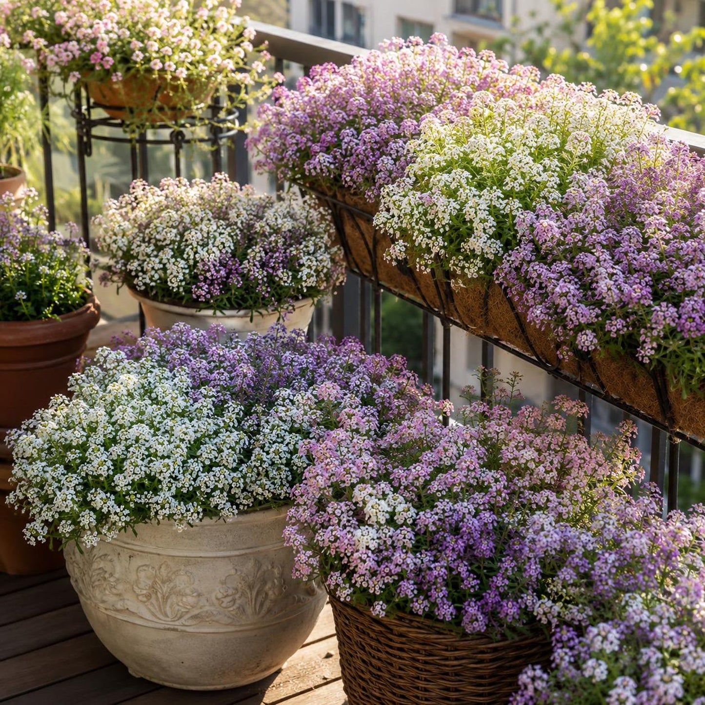 1000pcs Fragrant Sweet Alyssum Seed Pack Outdoor Landscape Planting