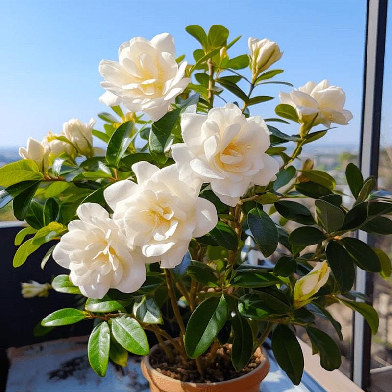 84Pcs Gardenia Seeds, Aromatic White Blooms Glossy Green Leaves, Home Garden Plant Seeds, Pollinator Friendly Attracts Butterflies Bees