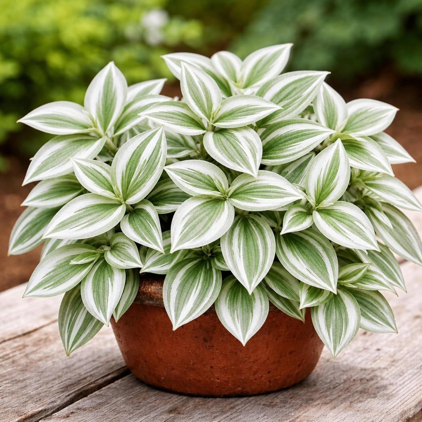 100pcs Green & White Wandering Jew seeds Indoor Houseplant Easy to Root Fast Growing Trailing