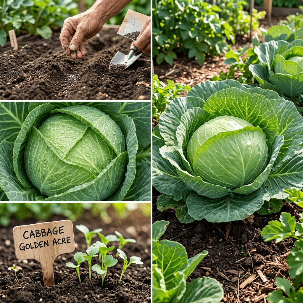 Golden Acre Cabbage Seeds, 200 Seeds for Planting, High Yielding Non-GMO Heirloom Variety for Home Gardeners