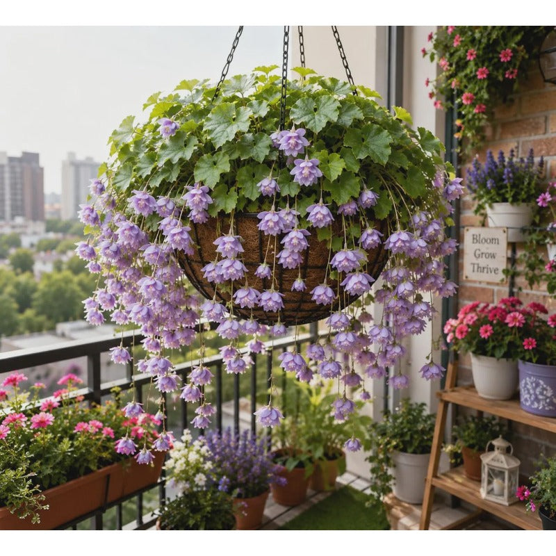 300Pcs Weeping Begonia Seeds, Mixed Hanging Basket Flowers, Colorful Garden Plant