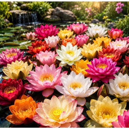 10Pcs Bowl Lotus Flower Seeds for Planting  Water Lily Pond Garden Bonsai Aquatic Plants Indoor Outdoor Water Feature Decor Easy Grow