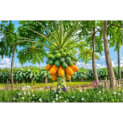 Papaya Tree Seeds 30Pcs Honeydew Tropical Fruit Tree Seeds for Garden Planting