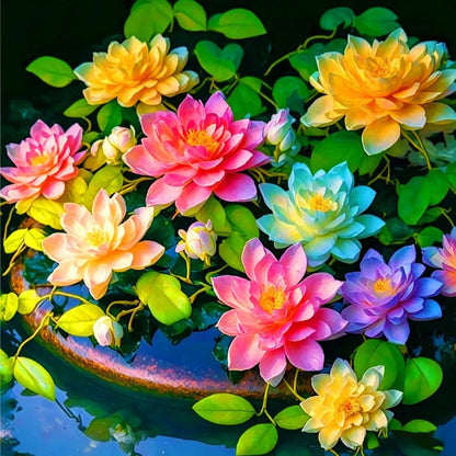 12pcs With Lotus Seeds, Quick Growing Floating Leaf Plants for Patio Ponds