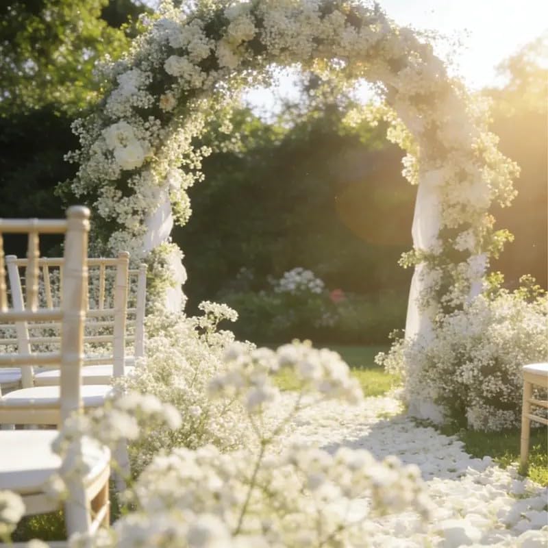 100 White Baby's Breath Seeds for Planting - Gypsophila Elegans White Flower Seeds, Non-GMO Heirloom Annual for Cutting Gardens, DIY Wedding Bouquets, and Indoor/Outdoor Home Decor