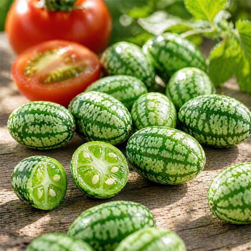 50Pcs Mini Thumb Watermelon Seeds for Planting - Sweet & Crisp, Dwarf Variety, Ideal for Containers & Small Gardens