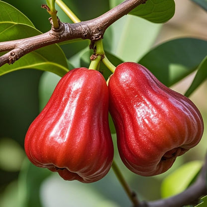 Wax Apple Trees Seeds for Planting 100pcs Perennial Wax Apple Syzygium samarangense Fruits Seeds Plants, Non-GMO Heirloom Open Pollinated Sweet Fruits Plants for Home Garden Outdoors