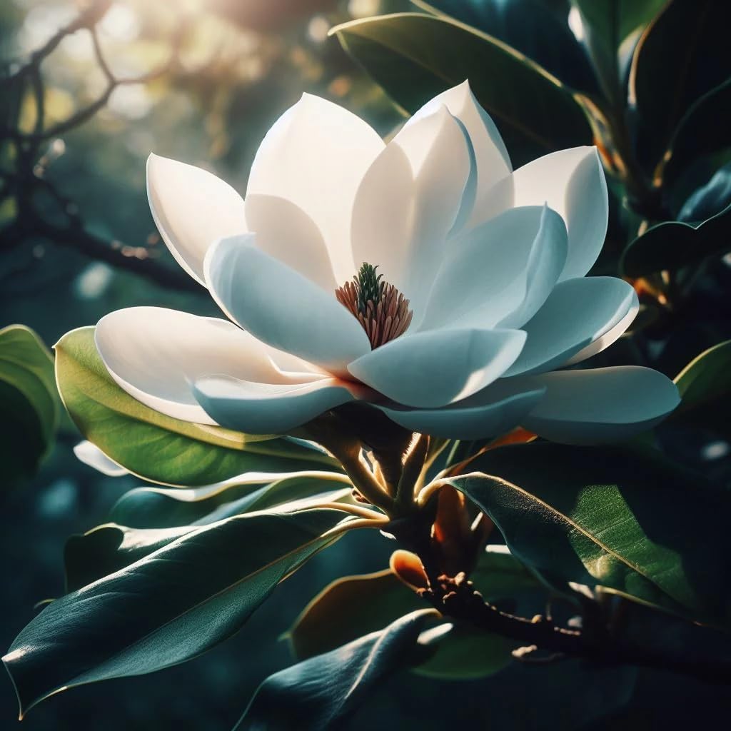 30pcs Evergreen Magnolia, Tree Seeds, Stunning, Fragrant, White Flowers