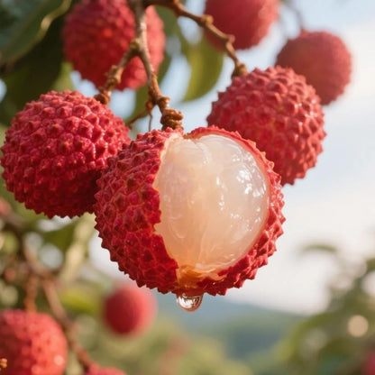 10Pcs Lychee Fruit Seeds for Planting, Perennial Litchi Seed, Sweet Fruit, Non-GMO Heirloom Litchi Seed for Home Gardening