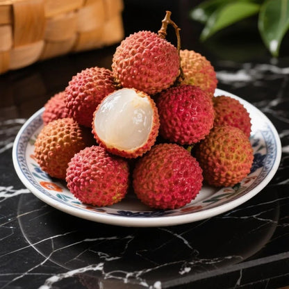 10Pcs Lychee Fruit Seeds for Planting, Perennial Litchi Seed, Sweet Fruit, Non-GMO Heirloom Litchi Seed for Home Gardening