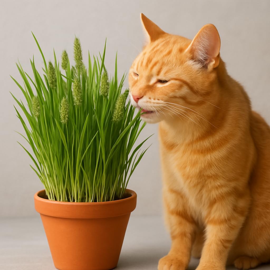 99Pcs Cat Grass Seeds Suitable for planting form neat dense foliage clusters ideal for indoor desktop placement, pet corner arrangement and household green layout