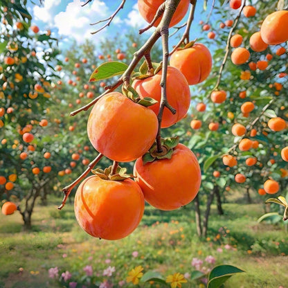 50Pcs Persimmon Seeds Slow-Growing & Long-Lived, High Germination for Garden & Yard Decoration