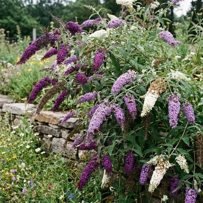 300 Butterfly Bush Seeds - Fragrant Mixed Flower Seeds for Planting - Attracts Pollinators, Butterflies, and Hummingbirds - Perennial Summer Seeds for Home Garden Landscape