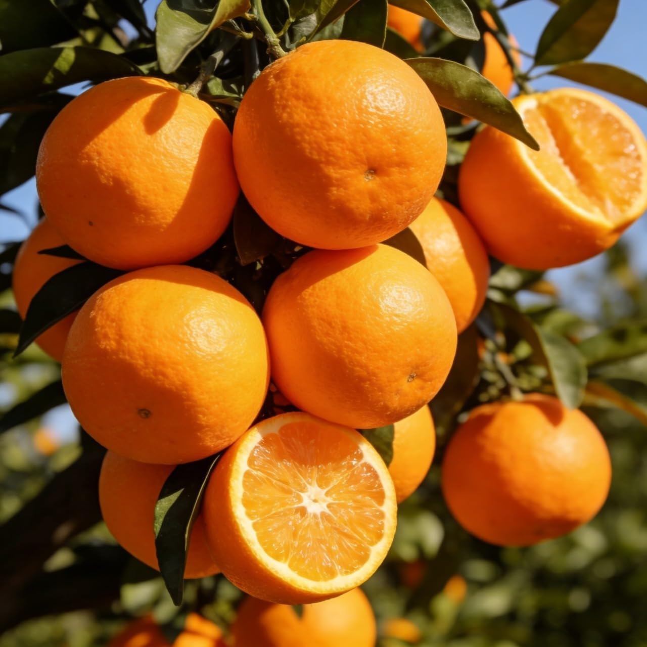 48Pcs Orange Seeds for Planting, Evergreen Perennial Sweet Fragrant Fruit Tree, Non-GMO Heirloom Citrus sinensis for Home Garden & Indoor Containers