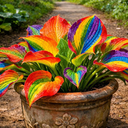 100pcs Hosta Seeds - Premium Plantain Lily Perennial Seeds for Shady Garden Landscapes,  Ornamental Variegated Foliage Flower Seeds for Planting Outdoors