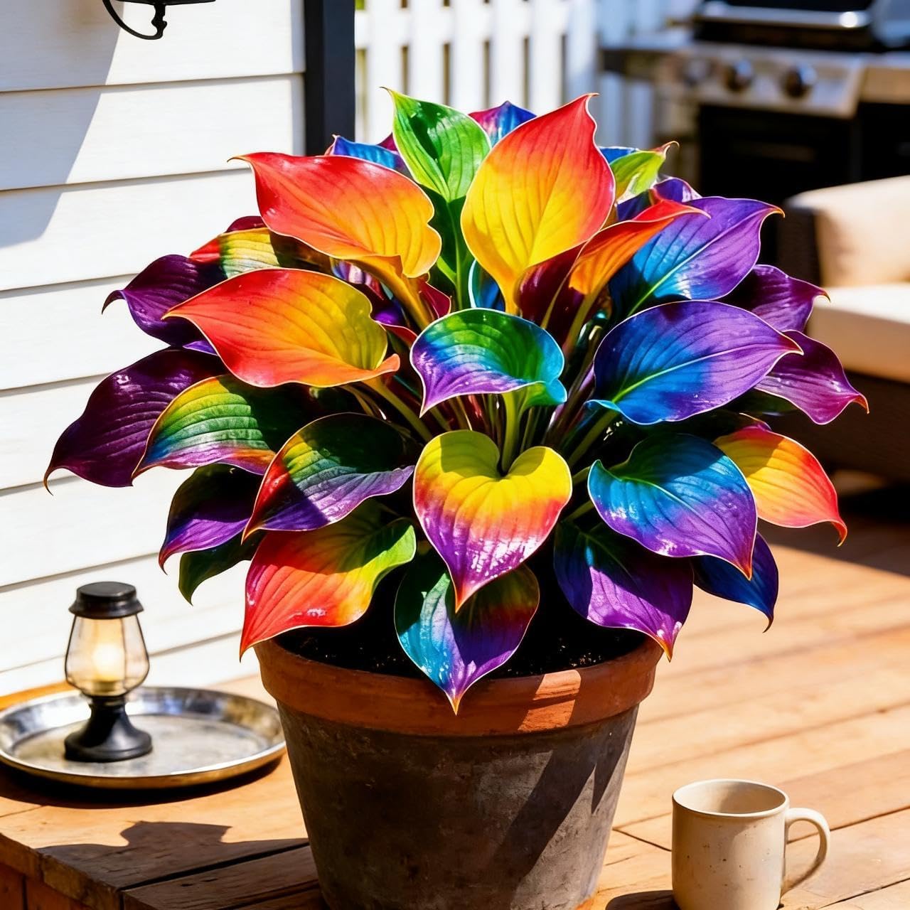 100pcs Hosta Seeds - Premium Plantain Lily Perennial Seeds for Shady Garden Landscapes,  Ornamental Variegated Foliage Flower Seeds for Planting Outdoors