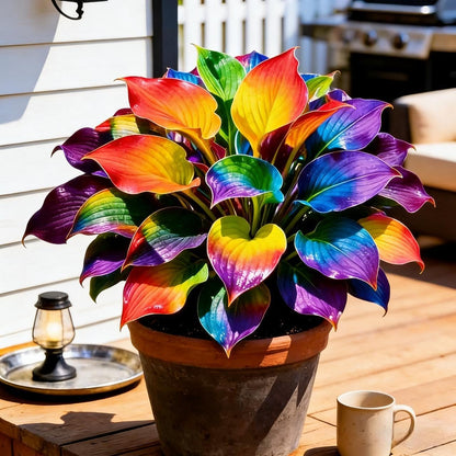 100pcs Hosta Seeds - Premium Plantain Lily Perennial Seeds for Shady Garden Landscapes,  Ornamental Variegated Foliage Flower Seeds for Planting Outdoors