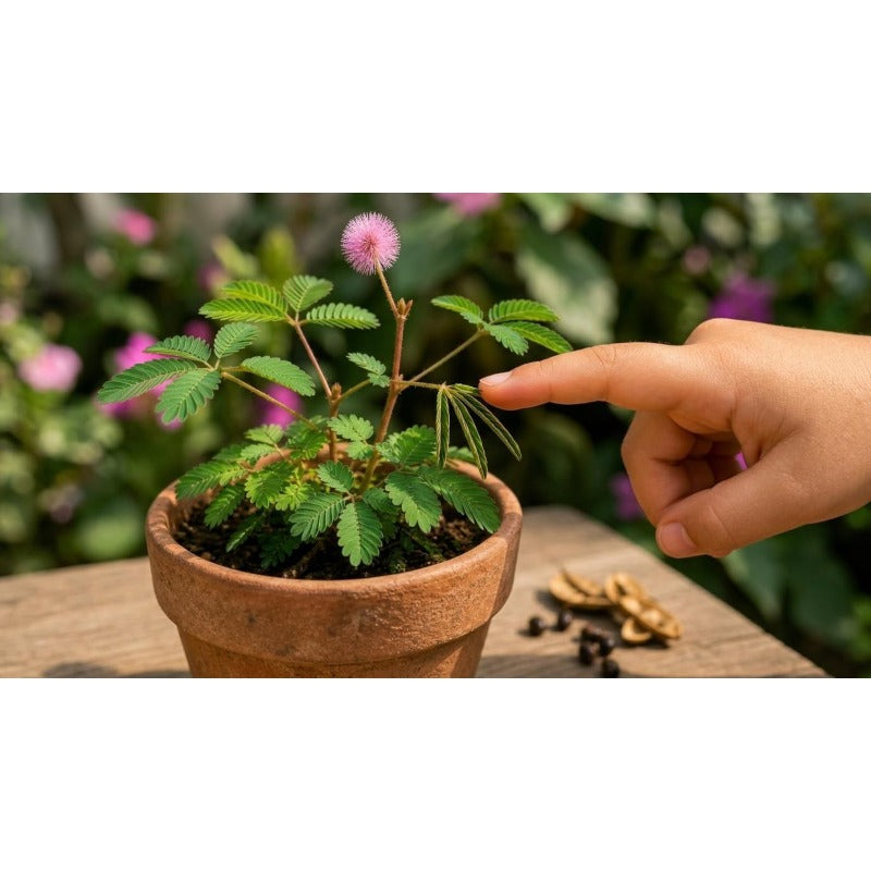 75Pcs Novice Easy Grow Sensitive Plant Seeds perfect for sowing in indoor display corners, balcony shaded spots and quiet garden nooks