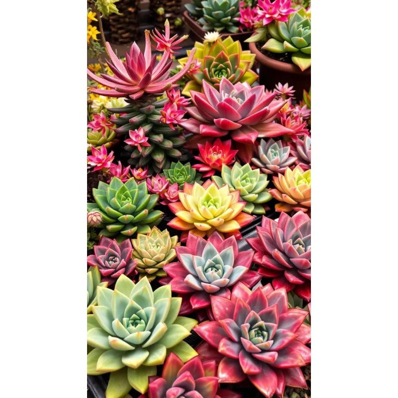 1000pcs Mixed Succulent Seeds Flowering Succulent Mix | Non GMO Garden & Bonsai Plants