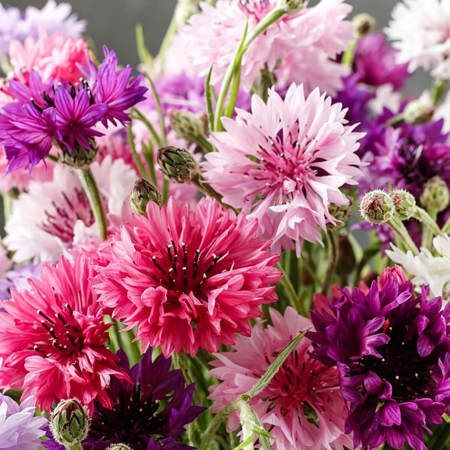 Mix Cornflower Seeds for Planting, 500 Perennial Pink Bachelor Button Cornflower Flower Seeds Cut Flowers Plants, Non-GMO Heirloom Open Pollinated Wildflower for Home Garden Outdoors