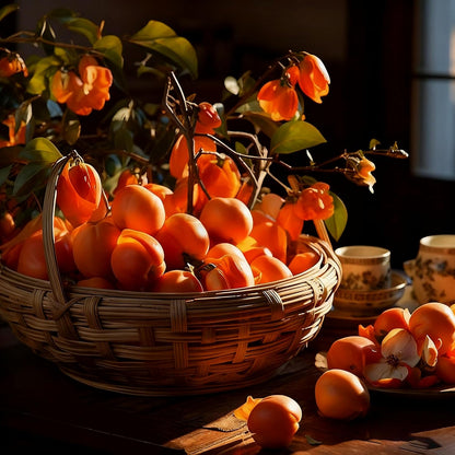 40Pcs Persimmon Seeds Friendly for new growers with reliable germination and vigorous trunk branching vitality