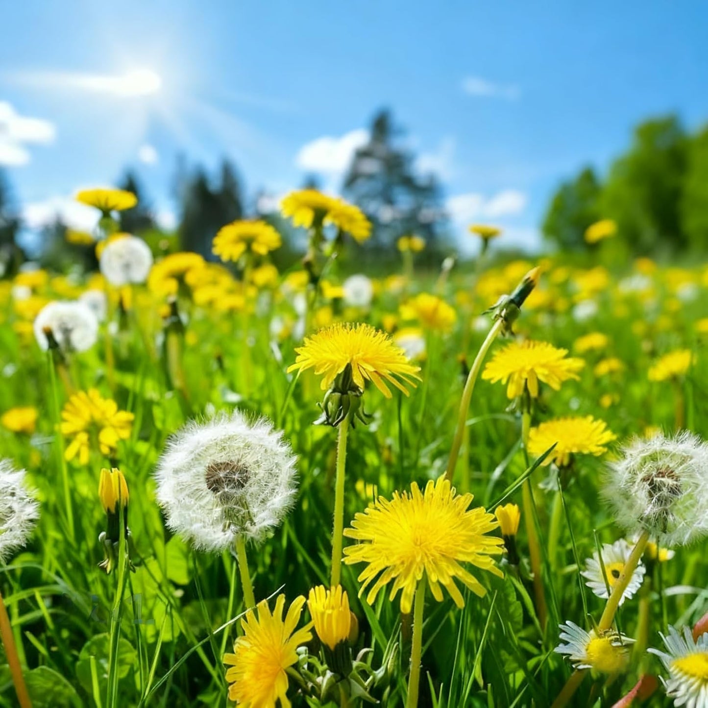1000 Dandelion Flower Seeds for Planting, Perennial Wild Taraxacum Officinale Garden Flower Seed, Non-GMO Dandelion Seeds for Home Garden Outdoor