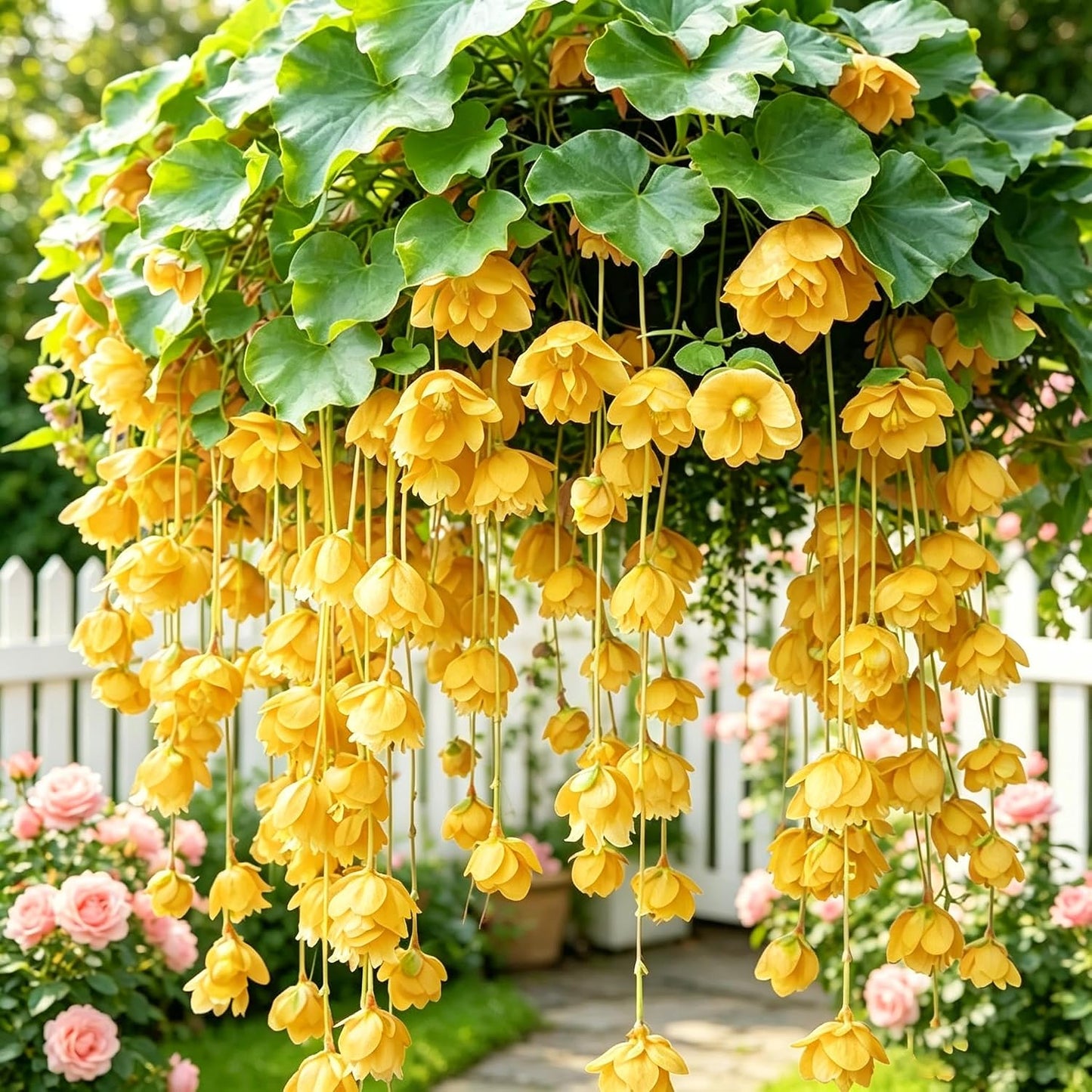 300pcs Hanging Begonia Seeds for Planting,   Heirloom Non-GMO Perennial Plant for Basket Outdoor Indoor