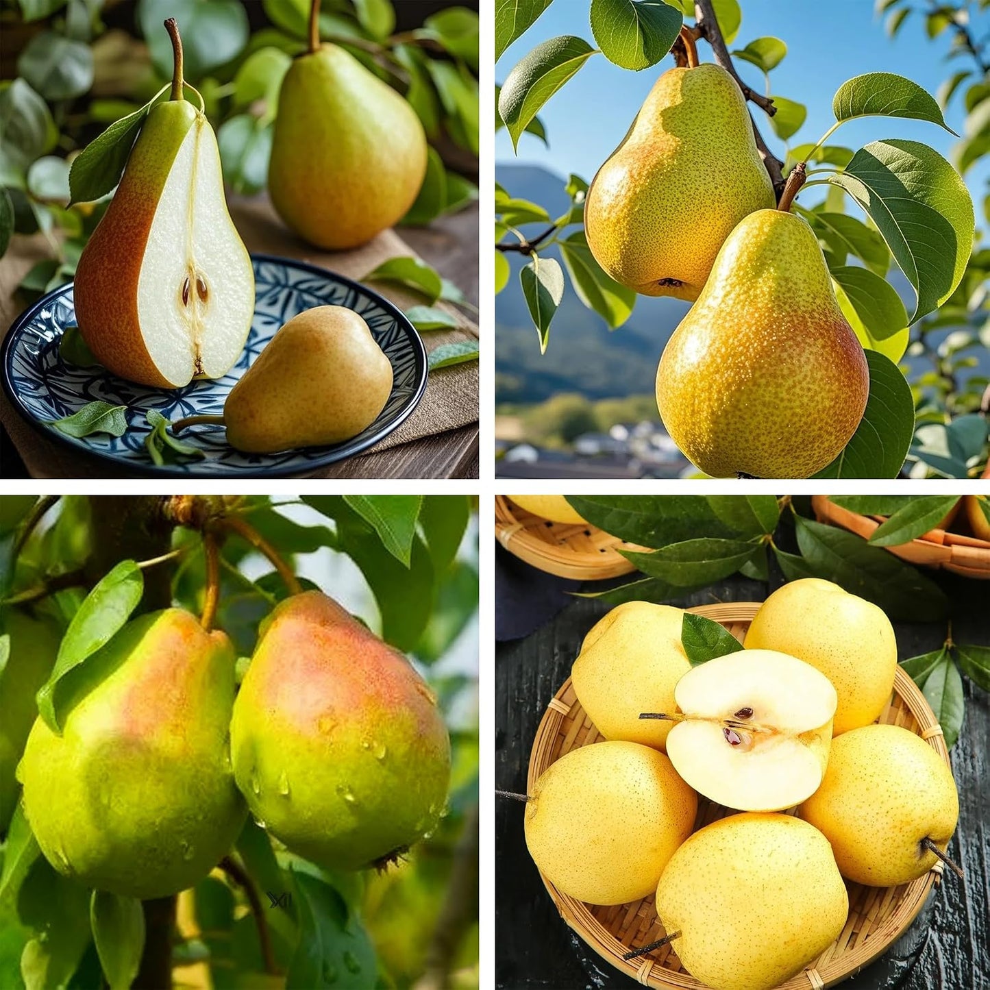 50Pcs Pear Seeds Suitable for planting form well-defined symmetrical crowns with fine textured layered foliage, ideal for courtyard accent decoration, garden perimeter arrangement and residential landscape layout