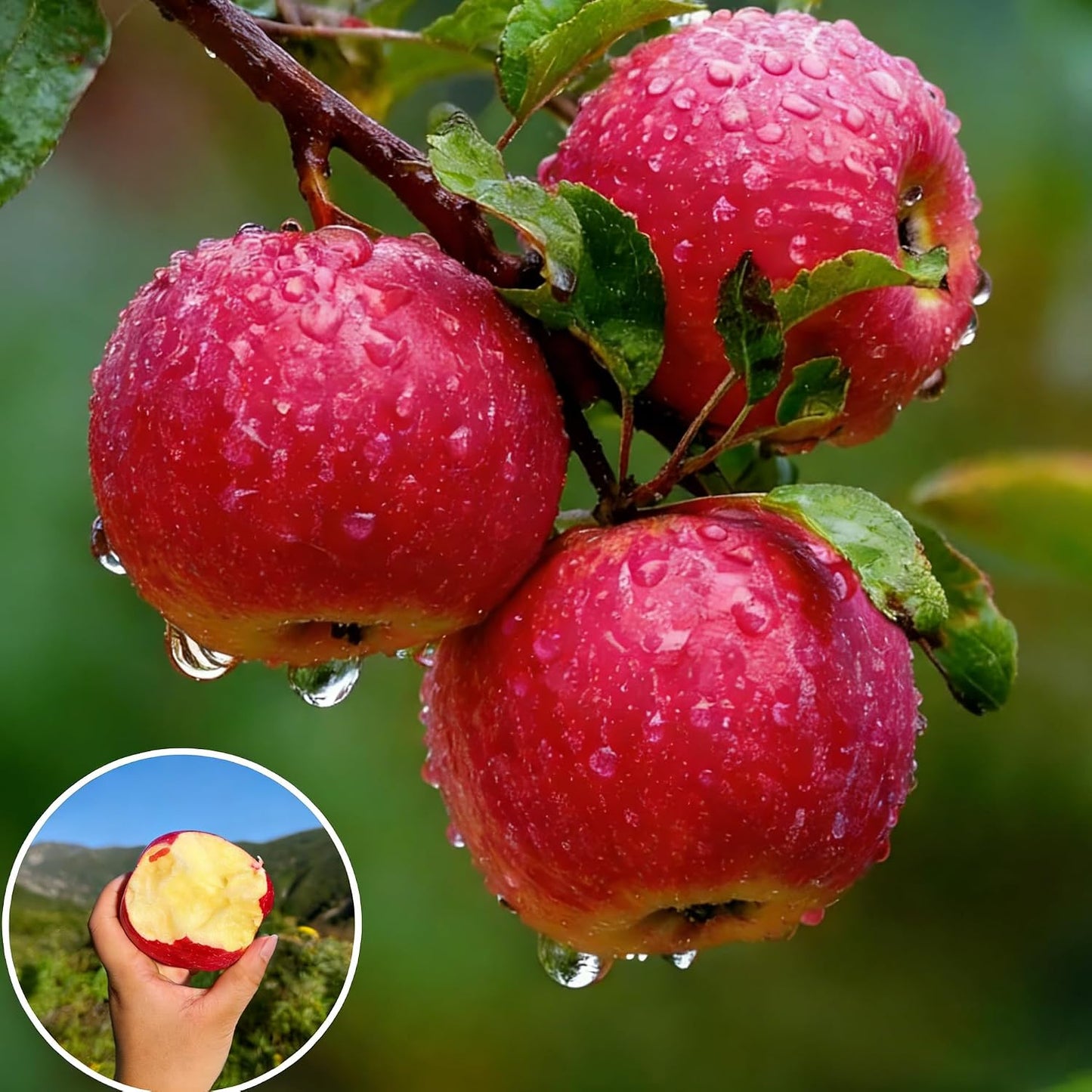 Apple Seeds for Planting Outdoor 50Pcs Perennial Apple Tree Seed Non-GMO Heirloom Sweet Fruit, Sweet Juicy Fruits Plants in Your Home Garden