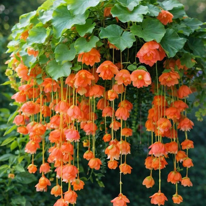 300pcs Hanging Begonia Seeds Flowers | Ornamental Garden & Basket Plant Seeds for Garden Outdoor Indoor