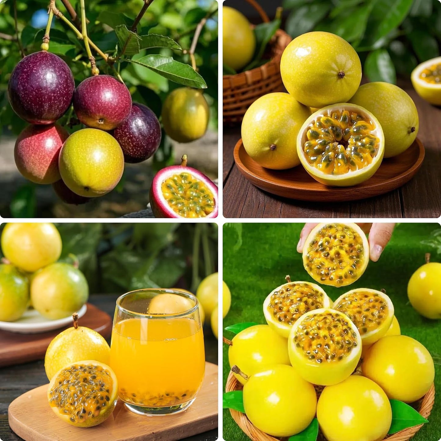 96Pcs Passion Fruit Seeds for Planting, Perennial Sweet Passion Seed, Non-GMO Heirloom Passion Fruit Seeds for Home Garden Outdoor