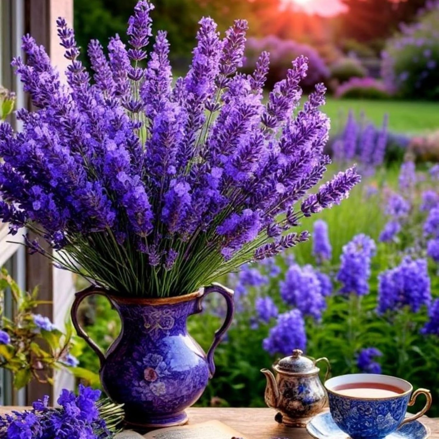 1000 PCS Lavender Flower Seeds for Planting, Fragrant Purple Lavender Seeds for Outdoor Garden