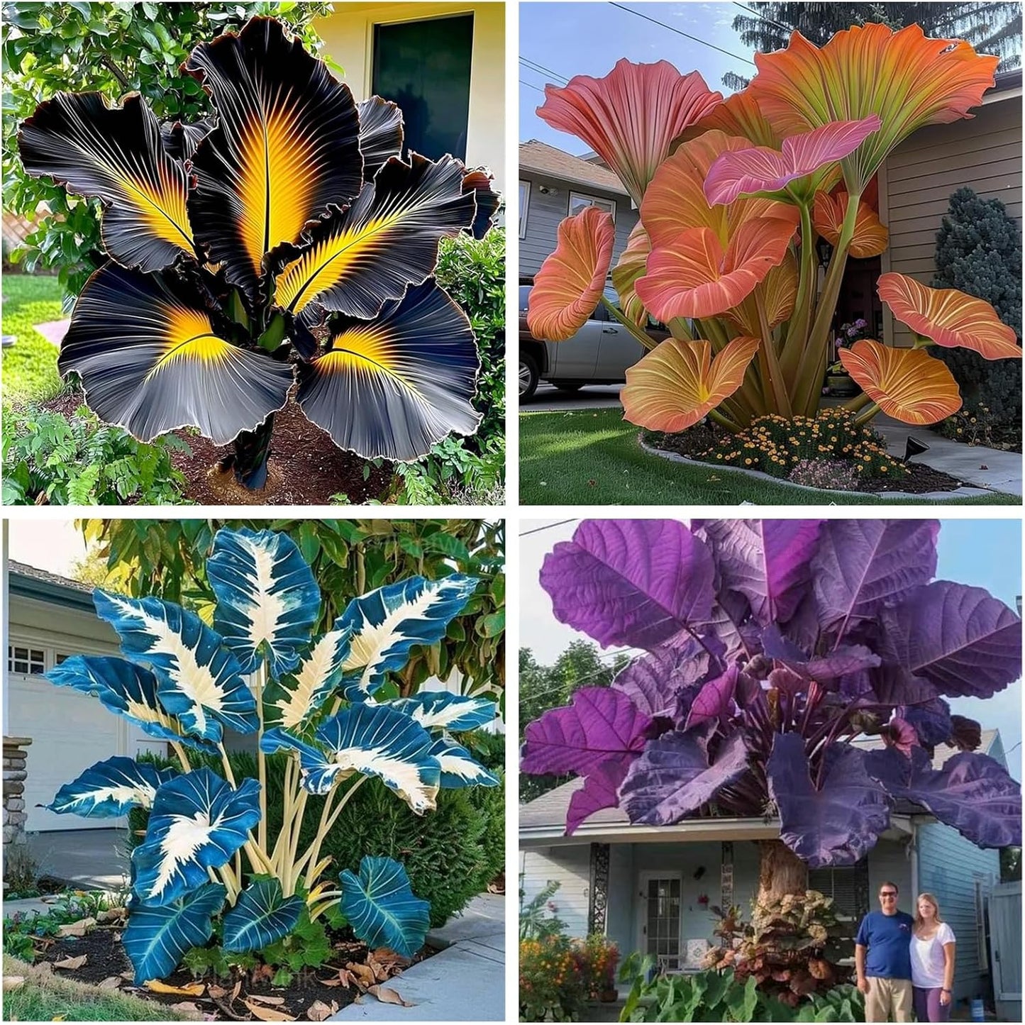 100Pcs Elephant Ear Seeds Suitable for casual planting feature strong natural vitality for fast large foliage garden establishment