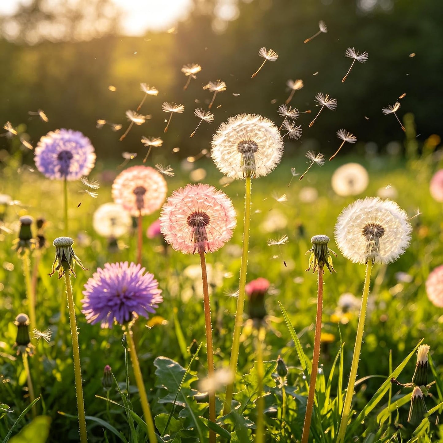 1000 Dandelion Flower Seeds for Planting, Perennial Wild Taraxacum Officinale Garden Flower Seed, Non-GMO Dandelion Seeds for Home Garden Outdoor