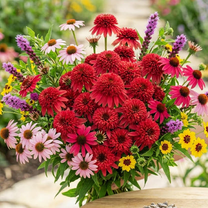 200pcs Easy Raising Coneflower Seeds perfect for layered garden design and open border decorative styling