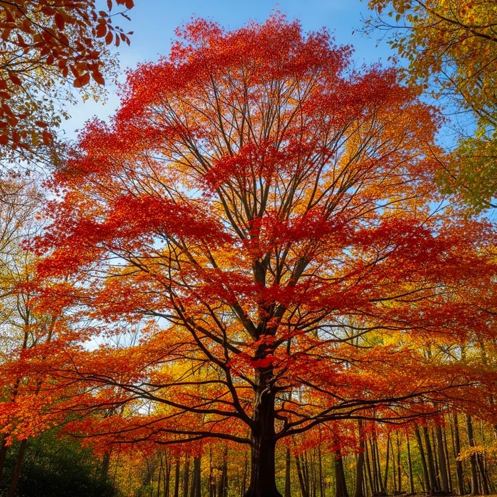 47Pcs Bonsai Red Maple Tree Seeds for Planting,Dwarf Red Japanese Maple Seeds, hade Tree Seed Shade & Ornamental Trees Fast Growing for Farms & Patio Outdoor Garden