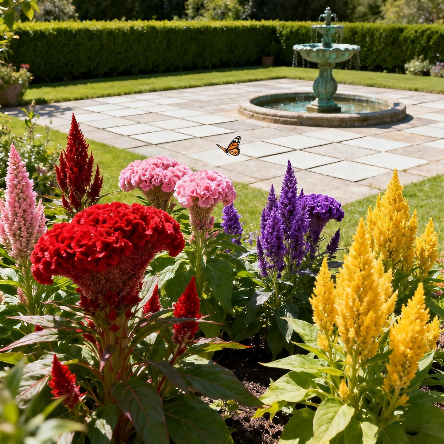 98Pcs Celosia Seeds simple to grow in decorative planters, elevated beds and open garden display nooks