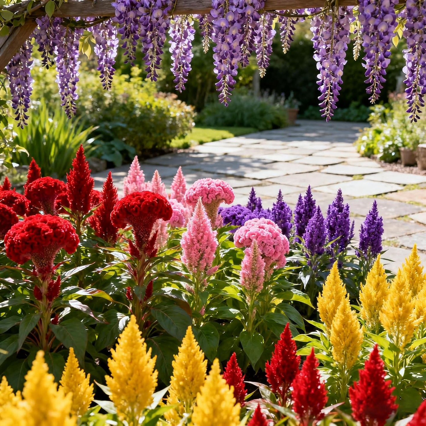 98Pcs Celosia Seeds simple to grow in decorative planters, elevated beds and open garden display nooks