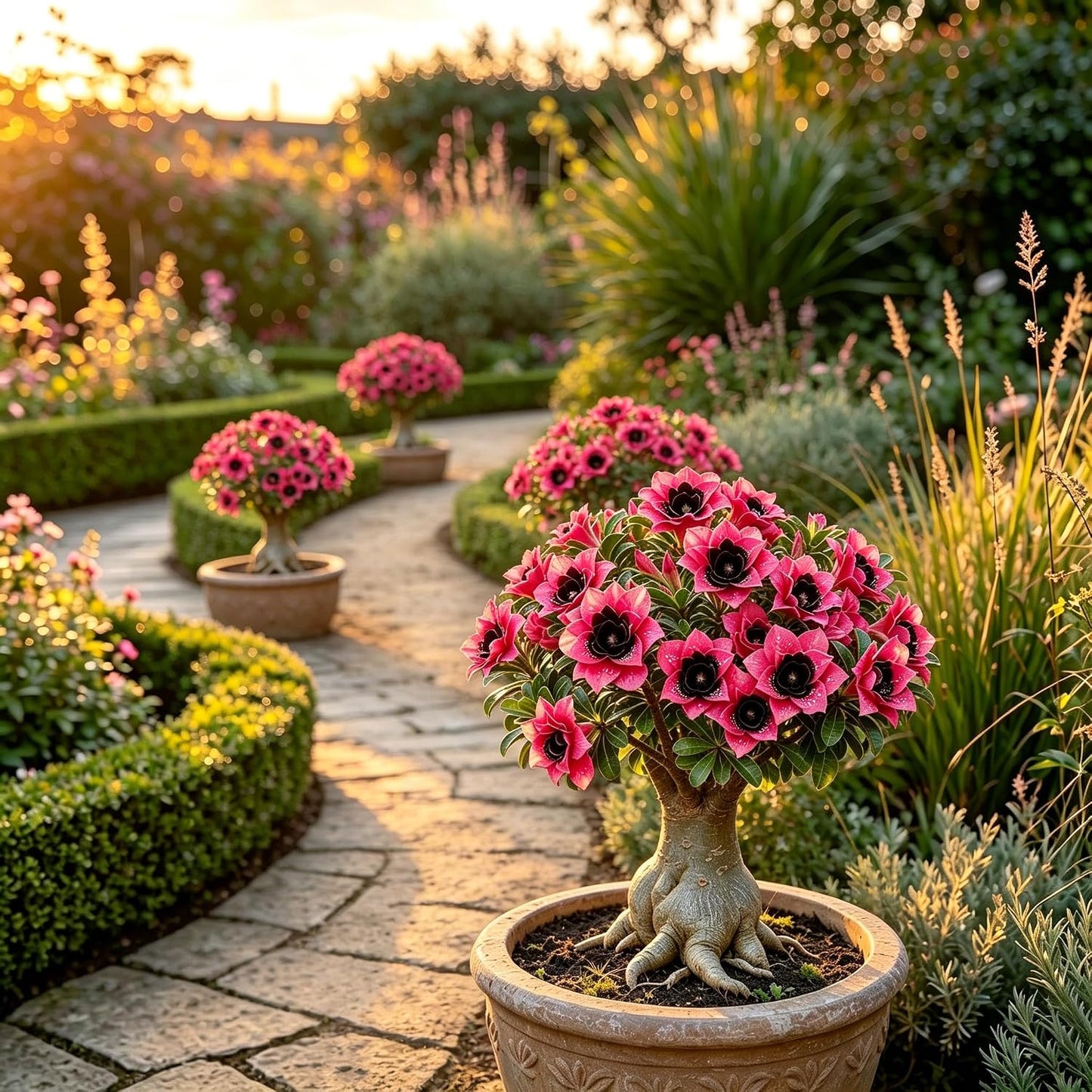 25pcs Desert Rose seeds | Low Maintenance Flowering for Indoor & Outdoor Home Garden