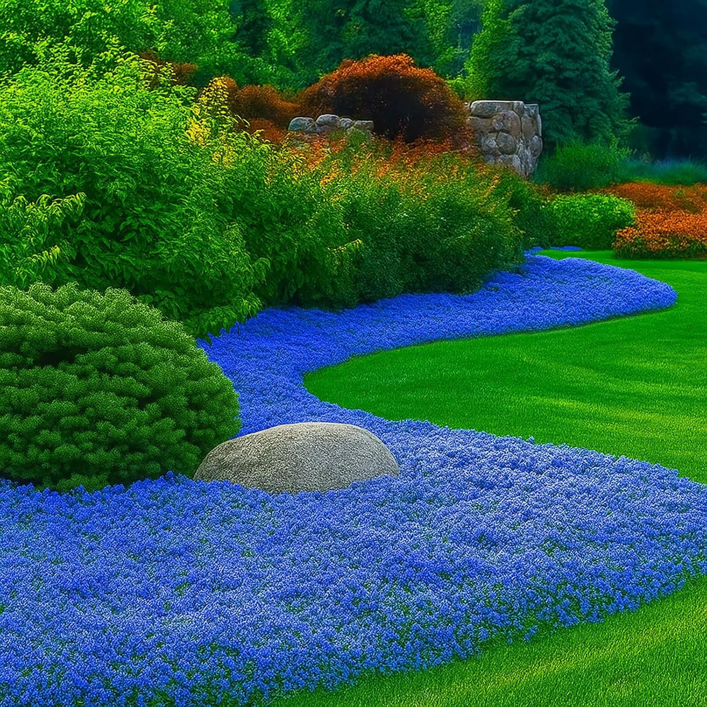 500Pcs Mix Creeping Thyme Seeds, Ground Cover for Lawns & Gardens