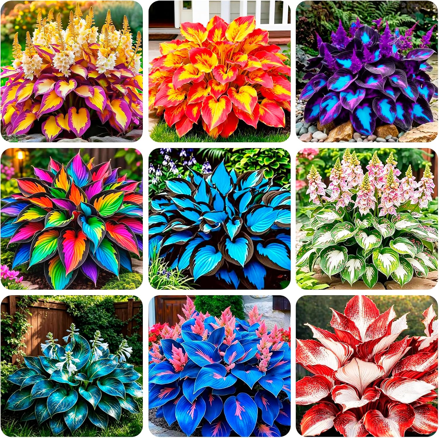 100 Rare Mixed Color Hosta Flower Seed for Planting Outdoors Garden