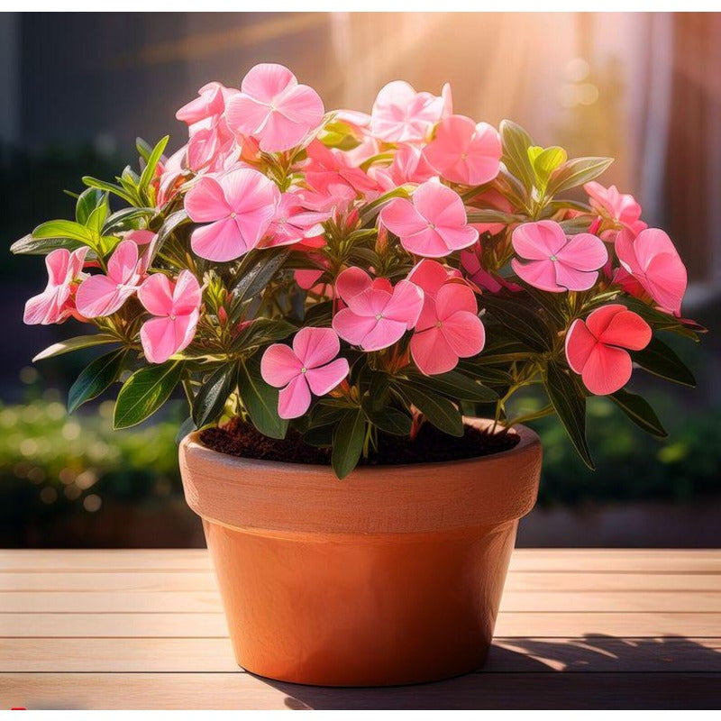100 Madagascar Periwinkle Seeds Non GMO Perennial Garden Flower Seed Pack