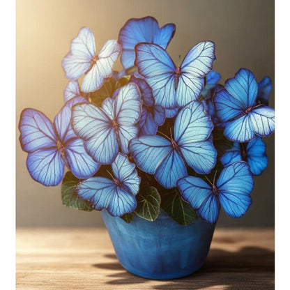 200Pcs Starry Blue Butterfly Begonia Seeds  Ornamental Foliage Plant