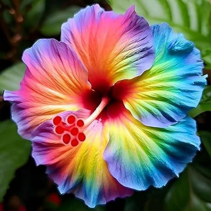 100pcs Mixed Hibiscus Seeds Planting Outdoor- Perennial Non-GMO Heirloom Hibiscus Flowers Plant for Your Garden Home