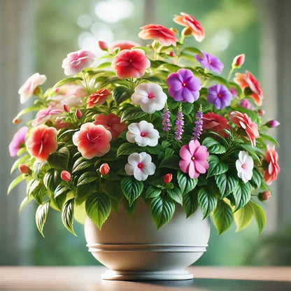 100pcs Impatiens Seeds Convenient for Cultivation adapt calmly to regular temperature shifts in mild shaded temperate zones