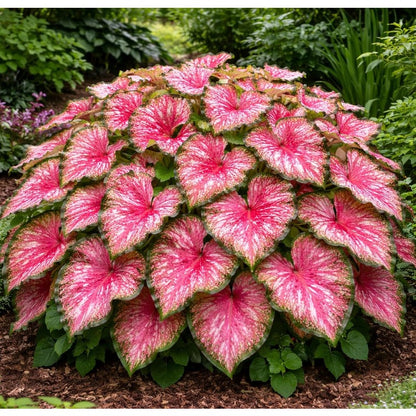 100pcs Indoor Greenery Caladium Bicolor Seeds Decorative Leaves For Balcony Gardening Easy To Grow